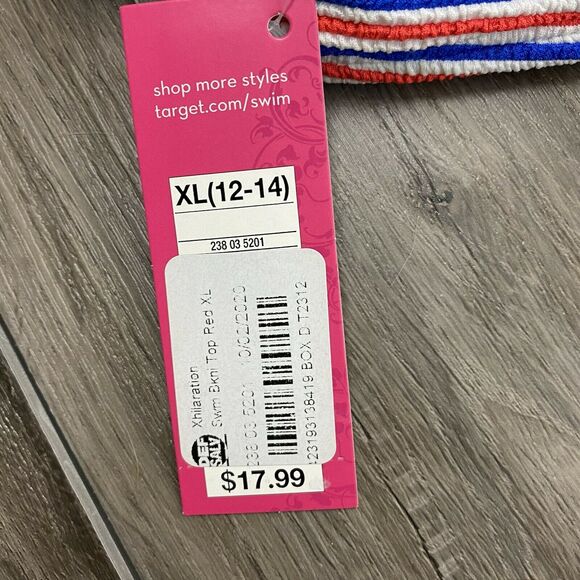 Xhilaration Bikini Top XL Red White Blue NEW NWT - Picture 5 of 9